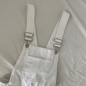 White Overall Shorts